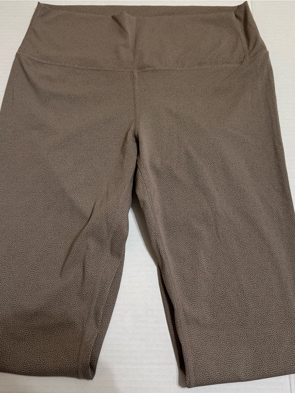 Varley Taupe Cropped High-Rise Leggings